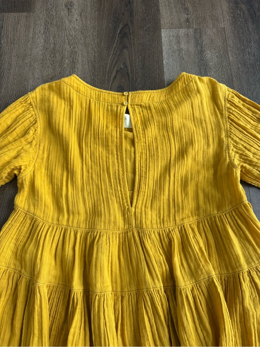 Free People Mustard Tiered Gauze Top - Picture 7 of 10